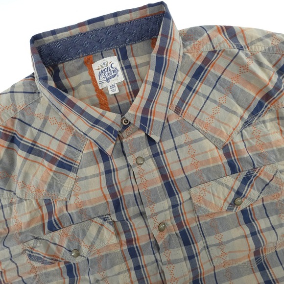 Moon Shine Other - MoonShine Spirit by Brad Paisley Mens‎ XXL Plaid Western Shirt L/S Pearl Snap